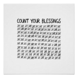 Póster Conte suas bençãos