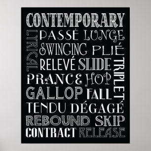 Poster contemporâneo da arte do metro da dança