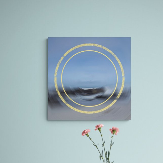 Póster Contemporâneo de escape de Abstrato de fluxo de ág (Art print on a wall.)