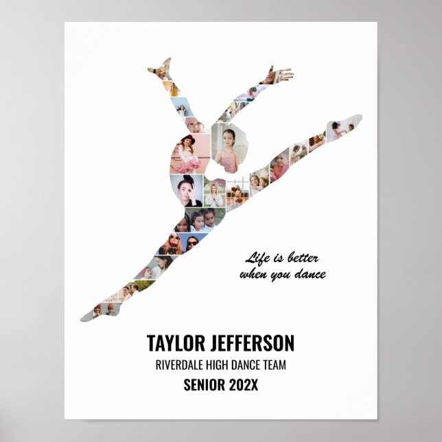 Poster Contemporary Dance Personalized Photo Collage (Frente)