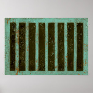 Póster Contemporary Turquoise Air Grate