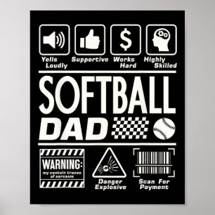 Poster Conteúdo engraçado do pai Softll de esportes pai S