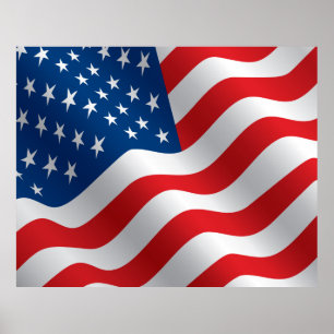 Póster CONTEXTO COMPACTO da FOTO - bandeira dos Estados