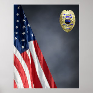 Poster CONTEXTO COMPACTO da FOTO da POLÍCIA - bandeira e