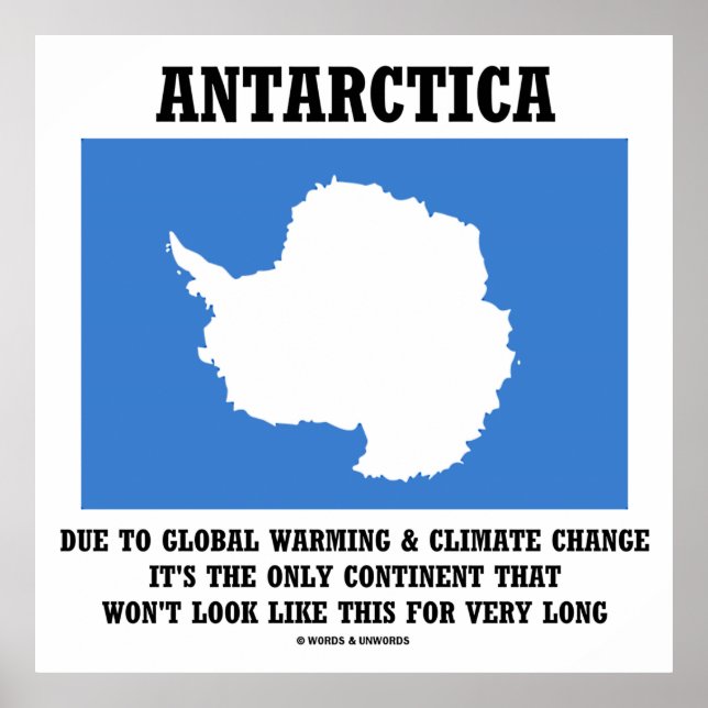 Poster Continente de Mudança Climática do Aquecimento Glo (Frente)