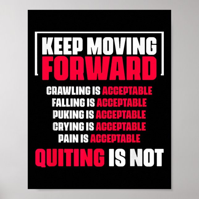Poster Continuar A Desistir Não É Bom Positivo (Frente)