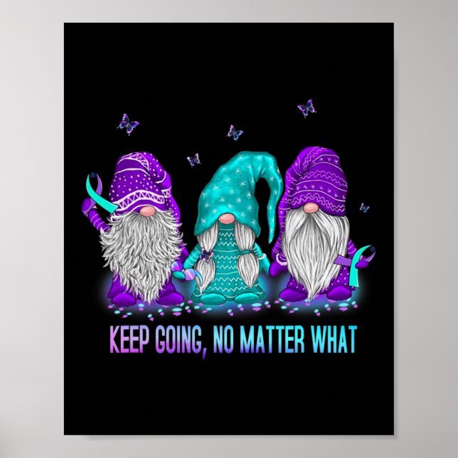 Poster Continuar Sem Problemas Qual A Prevenção De Suicíd (Frente)