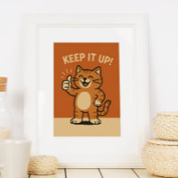 Continue! Gato de desenho animado em forma de cuta
