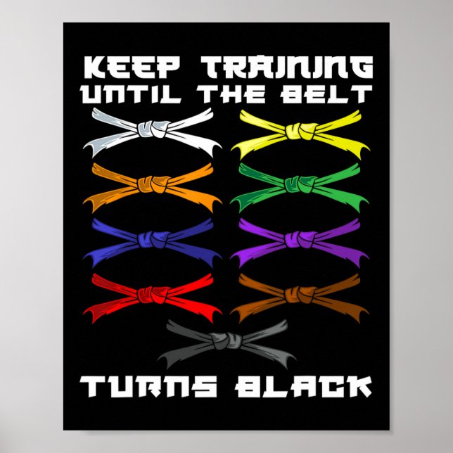 Poster Continue Treinando Até Que O Cinturão Torne Black  (Frente)