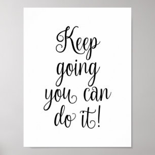 Poster Continue, você pode! Citação Motivacional