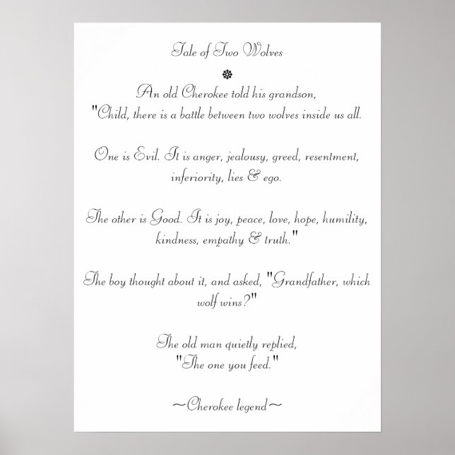 Póster Conto de Dois Lobos (Frente)