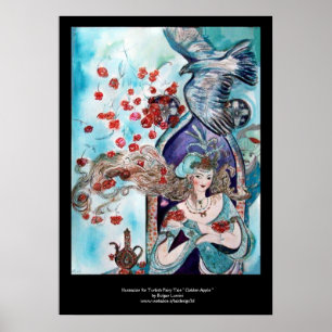 PÓSTER CONTO DE FADAS ORIENTAL / PRINCESA, ROSAS VERMELHA