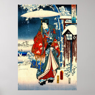 Póster Conto do direito de Genji 1853
