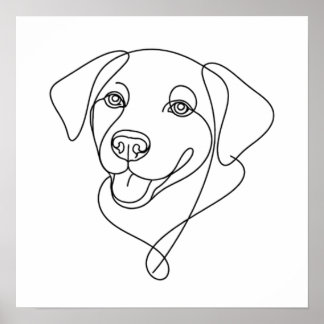 Poster Contorno de Cachorro