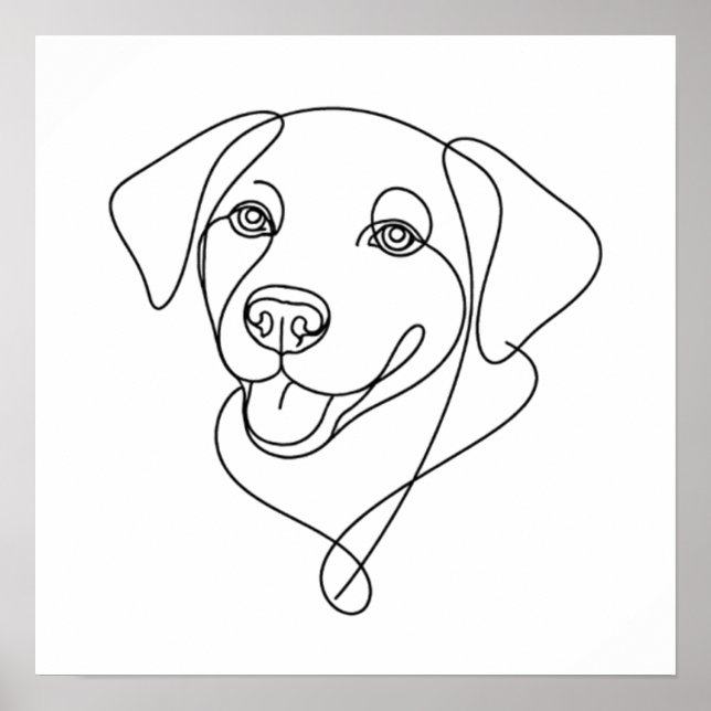 Poster Contorno de Cachorro (Frente)