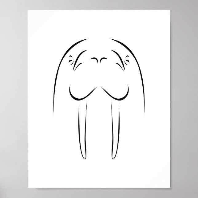 Poster Contorno de Walrus (Frente)