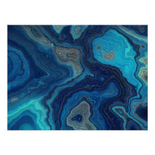 Póster “Contornos Pelágicos” – Uma Paisagem Marítima Abst