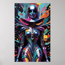 Poster Contos da Freira Ciborgue - Arte de Ken Gage