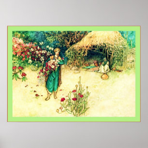 Póster Contos populares de belas artes do vintage do ~ de