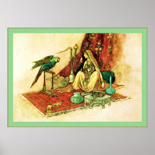 Póster Contos populares de belas artes do vintage do ~ de