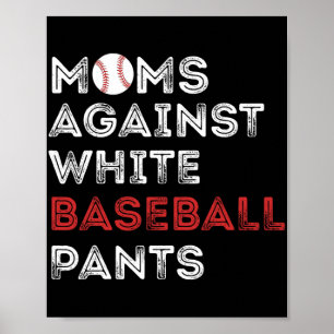 Poster Contra Calções Brancas De Beisebol Engraçado Baseb