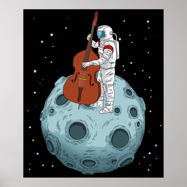 Poster Contrabando Jazz Music Upright Bass Duplo (Frente)