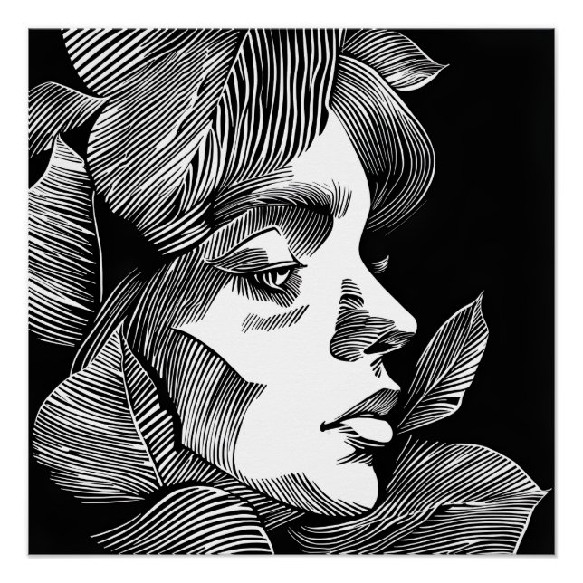 Póster Contraste en noir et blanc (Frente)