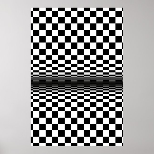 Poster contraste preto-branco de arte (Frente)