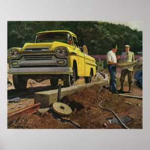 Póster Contratante de construção do arquiteto do negóc