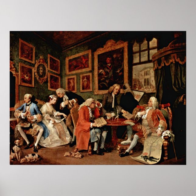 Póster Contrato de Casamento de William Hogarth (Frente)