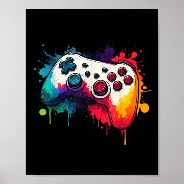 Poster Control All The Things Video Game Controller Gamer (Frente)