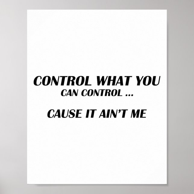 Poster Control What You Can Control Cause It Ain't Me Fun (Frente)