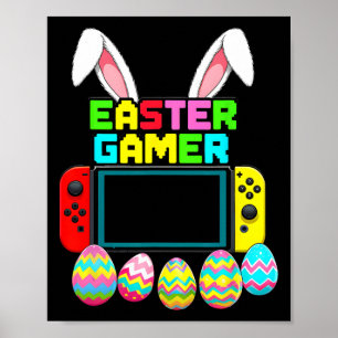 Poster Controlador de Bunny Jogos Gamer Rapazes Vídeo Gam