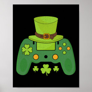 Poster Controlador de jogos Irish Gamer Boys Rua Feliz Pa