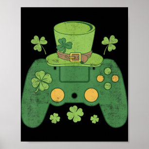 Poster Controlador de jogos Irish Gamer Boys Rua Feliz Pa