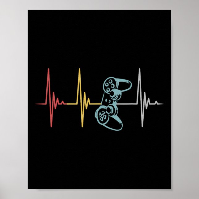 Poster Controlador De Pulso De Jogador Para Nerd Multipla (Frente)