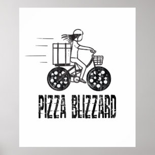 Poster Controlador de Transporte de Bike Pizza Blizzard