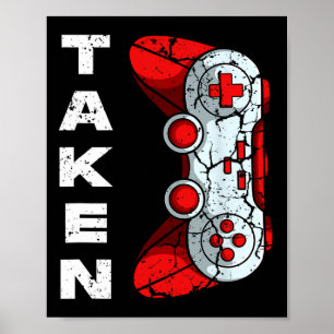 Poster Controlador de videogame levado Dia dos Namorados