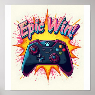 Poster Controlador Epic Win Game