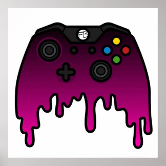 Poster Controlador XBOX de Drivers de Fase Rosa