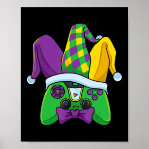 Poster Controladora de vídeo Jester Hat Costum