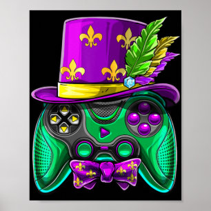 Poster Controladora de vídeo Jester Hat Costum