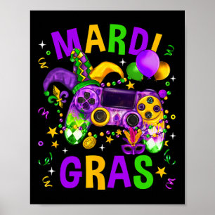 Poster Controladora de vídeo Jester Hat Costum