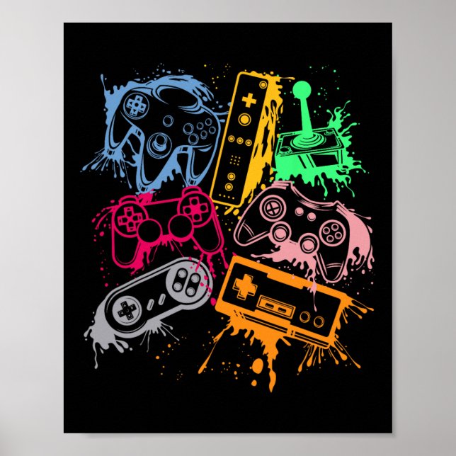 Poster Controladores de Console de Jogos de Vídeo - Arco  (Frente)