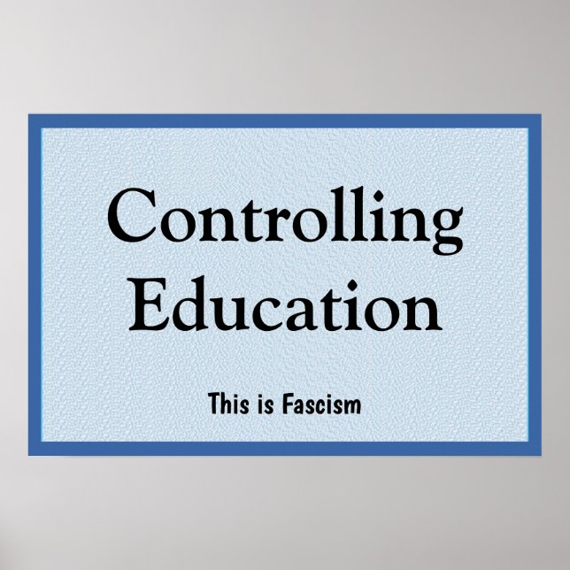 Poster Controlar a Educação (Frente)