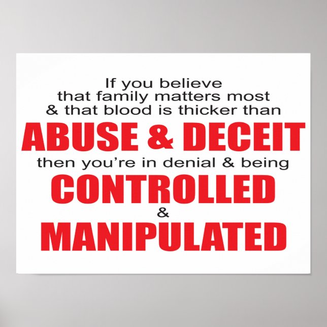 Poster Controlar o abuso familiar (Frente)