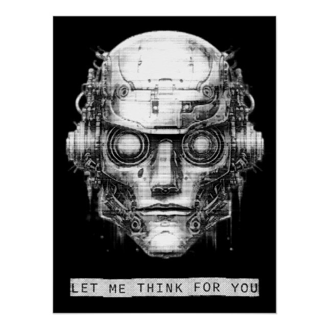 Póster Controle da mente Robô Cyberpunk (Frente)