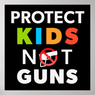 Poster Controle de Armas - Proteja Crianças Não Violência