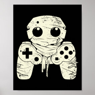Poster Controle de Jogos da Múmia Fantasma Assustadora Ha