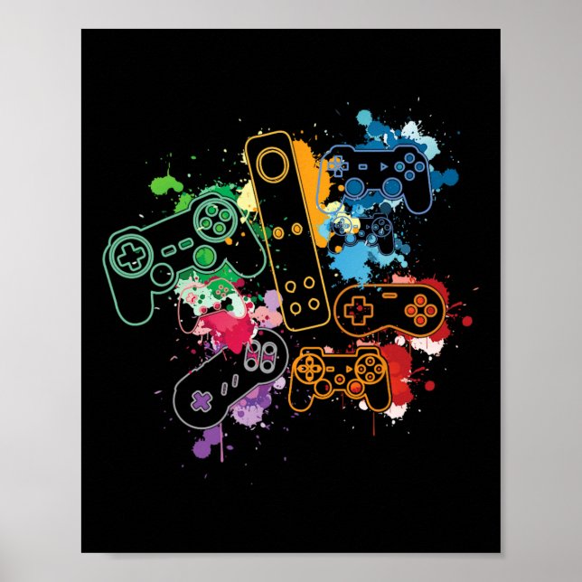 Poster Controle Todas As Coisas Com O Controlador De Jogo (Frente)